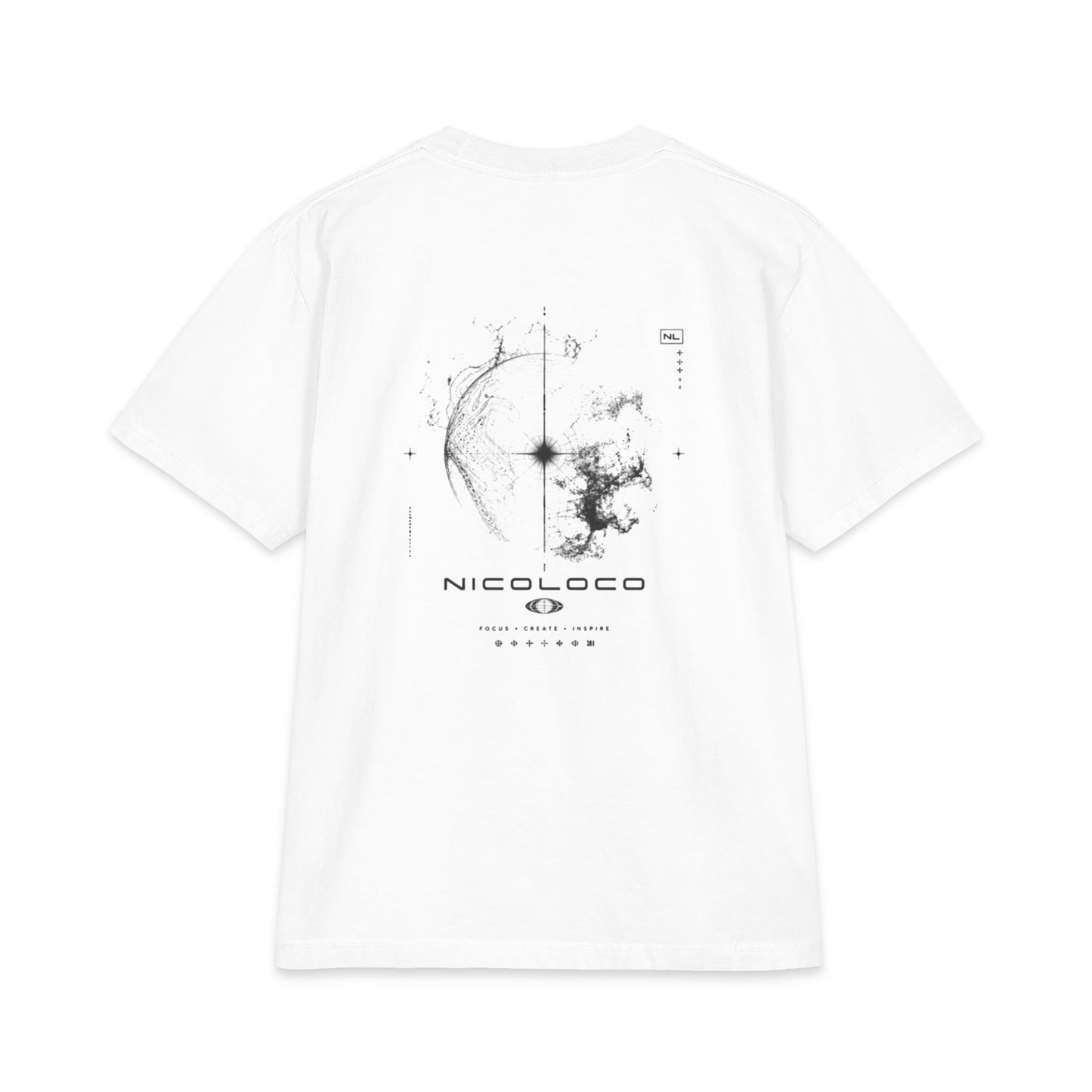 NICOLOCO T-Shirt — NL Brand white Heavyweight tee