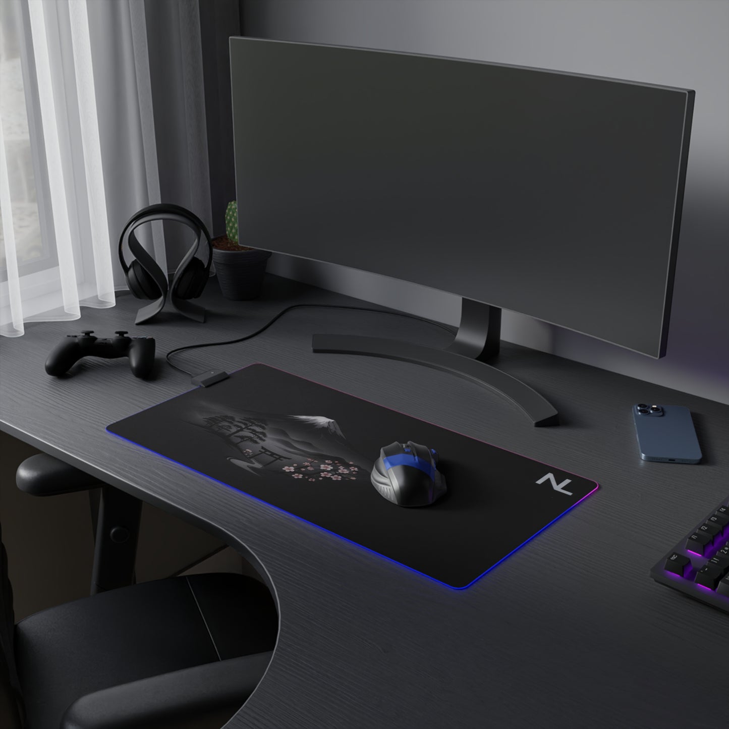 NICOLOCO LED Desk Mat - Fuji RGB Mouse Pad