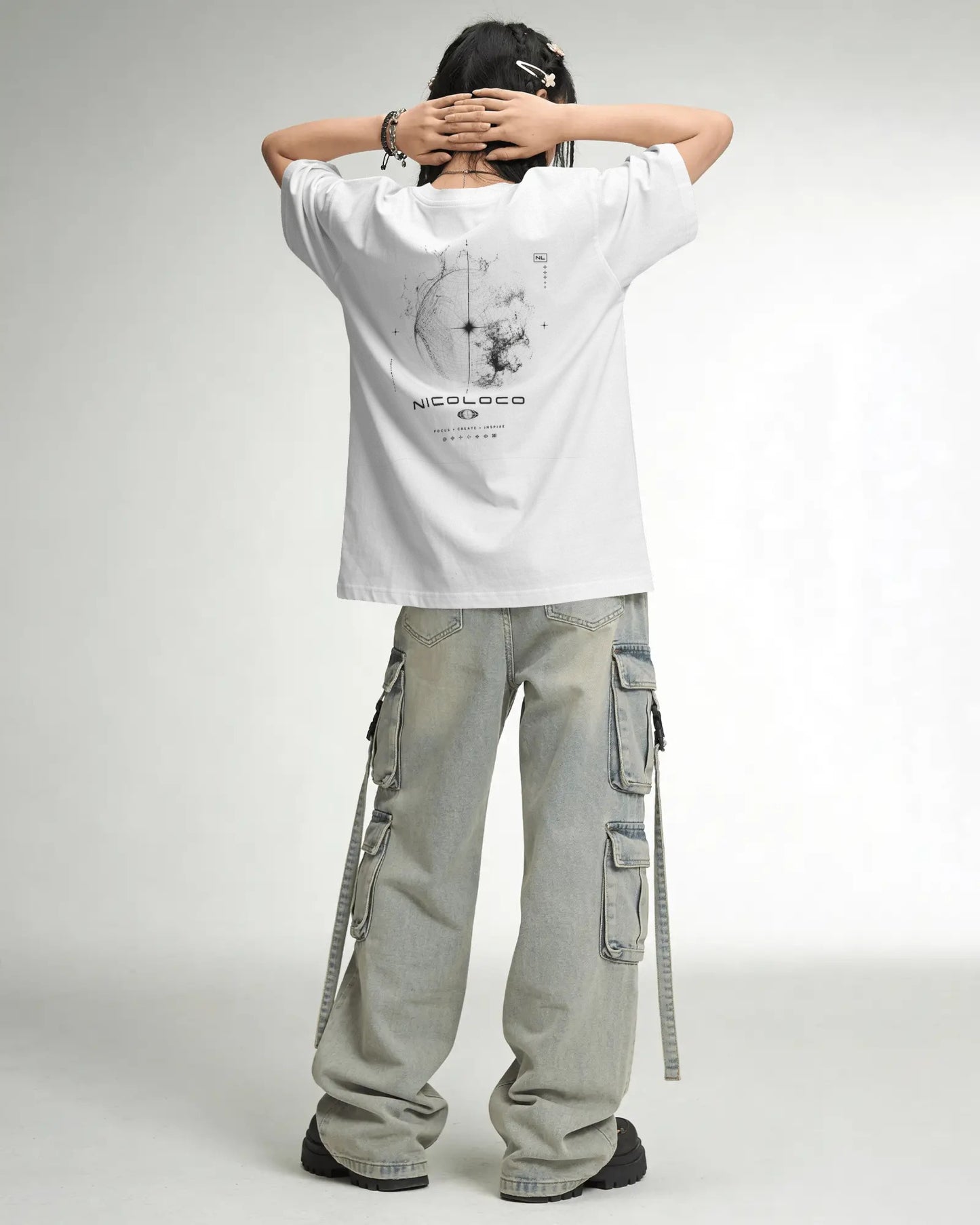 NICOLOCO T-Shirt — NL Brand white Heavyweight tee