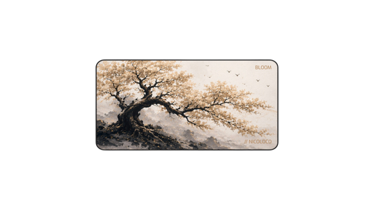 NICOLOCO (BLOOM) Desk Mat | Asian Ink Landscape Mouse Pad