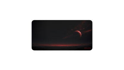 NICOLOCO Red Nebula Planet Desk Mat — Cosmic Gaming Mousepad for Space Fans