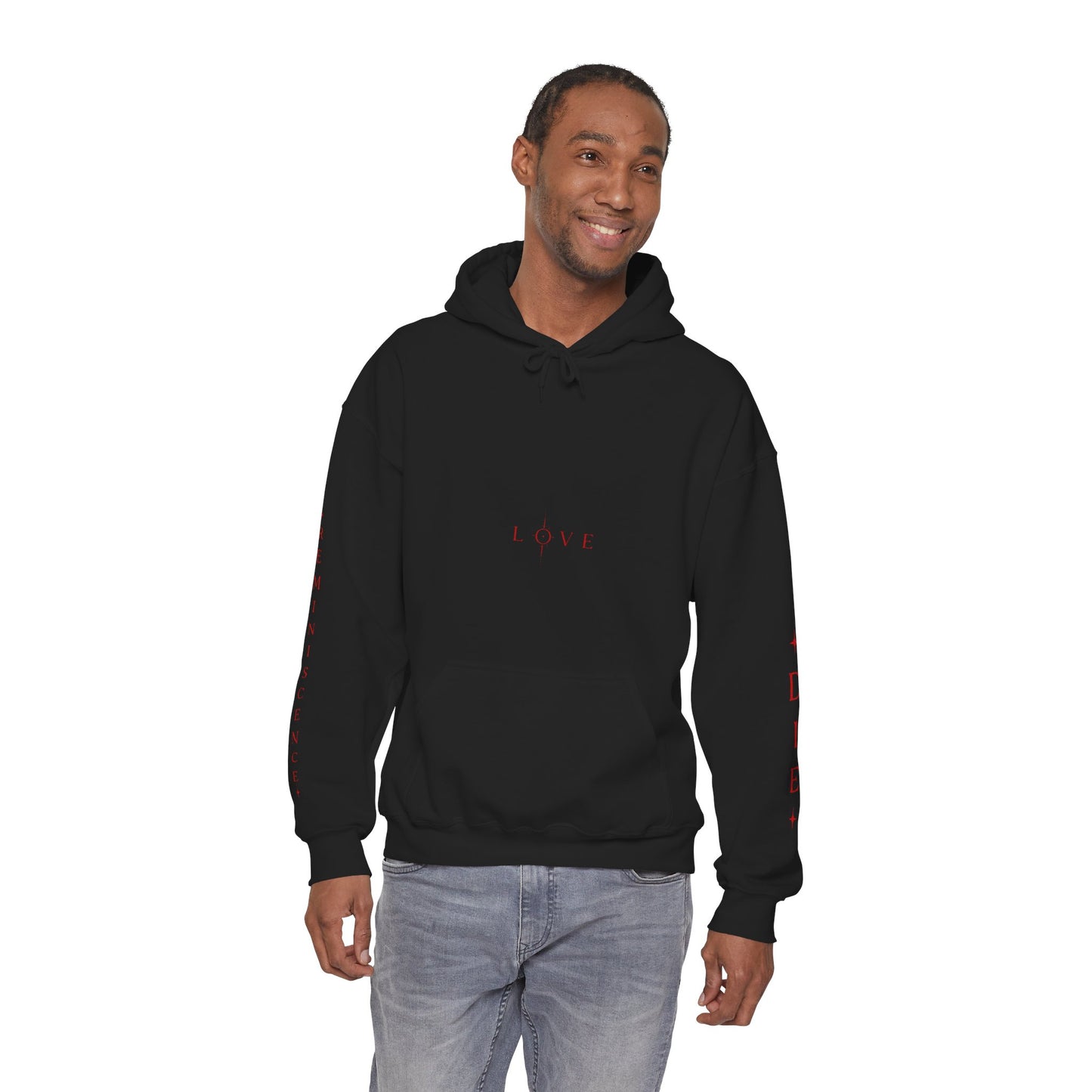 NICOLOCO Hoodie - Midweight "LOVE DIE REMINISCENCE" Graphic