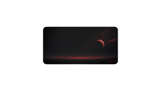 NICOLOCO Red Nebula Planet Desk Mat — Cosmic Gaming Mousepad for Space Fans