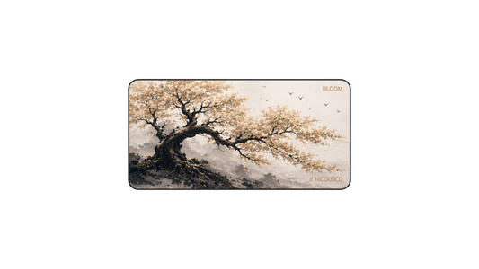 NICOLOCO (BLOOM) Desk Mat | Asian Ink Landscape Mouse Pad