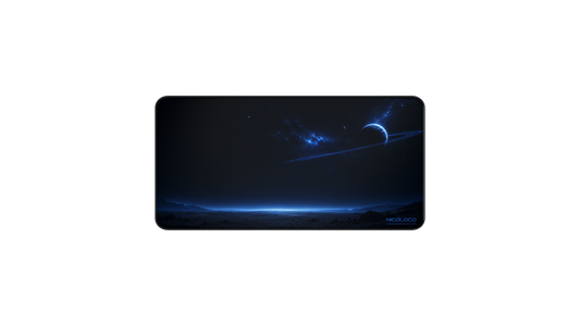 NICOLOCO Galaxy Horizon Desk Mat — Blue Space Landscape Mousepad